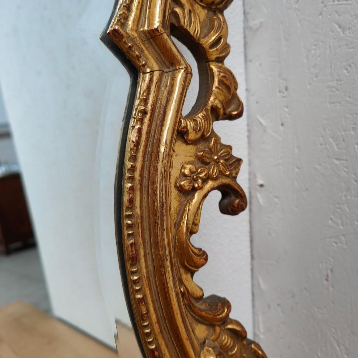 Vintage Barok Brocante Rococo Spiegel Schouwspiegel Facet 13 image 13