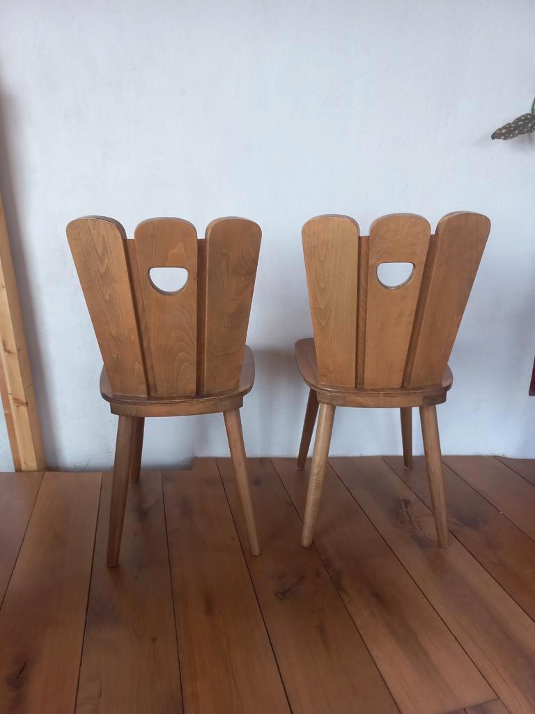 2 Brutalist Vintage Stoelen Frans Jaren 60 image 5