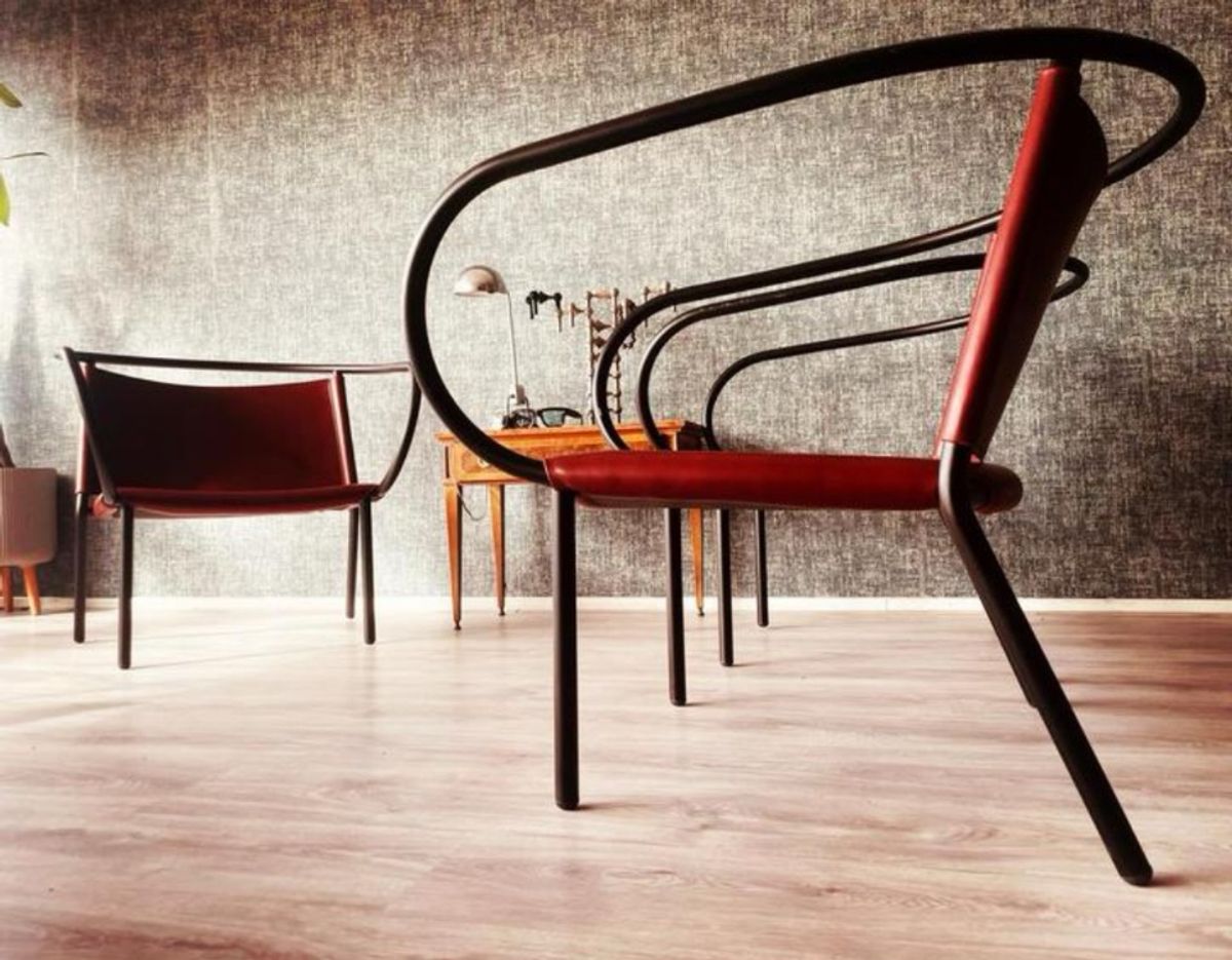 2x Danish Design- Afteroom Lounge Chair, Cognac Leather, Menu image 5