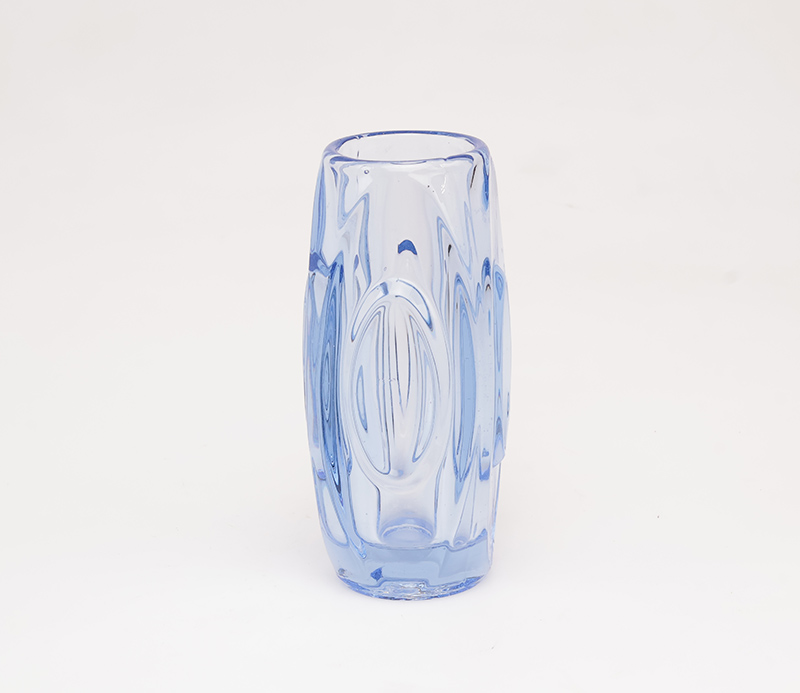 Sklo Union Bullet Vaasje Blauw, 1950s image 4