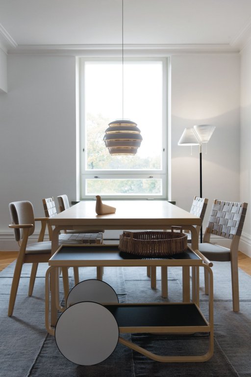 Artek Aalto A331 Hanglamp Ø33 Wit, Verchroomde Ringen image 13