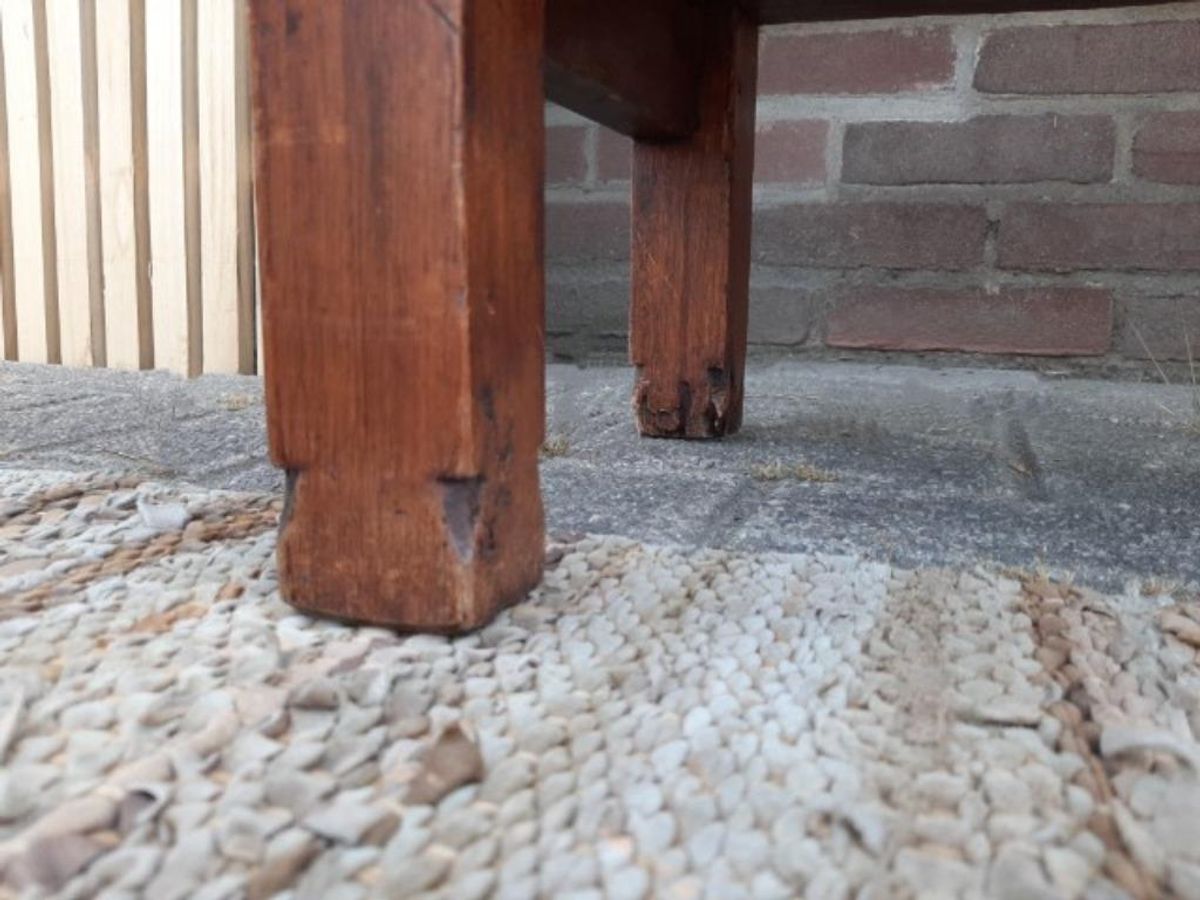 Robuuste Teak Houten Side Table Haltafel Landelijke Sidetable image 9