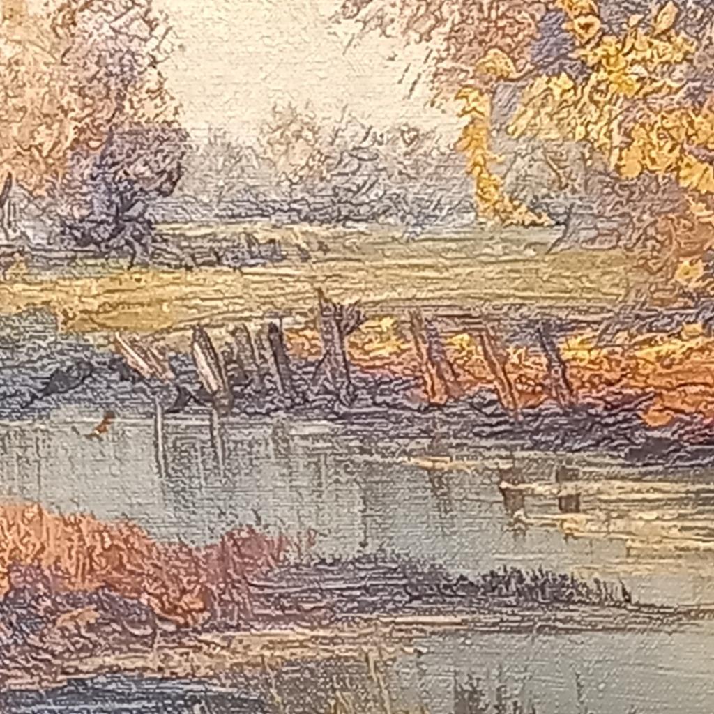 Vintage Waterrijk Landschap Met Boerderij In Lodewijk Xvi L image 6