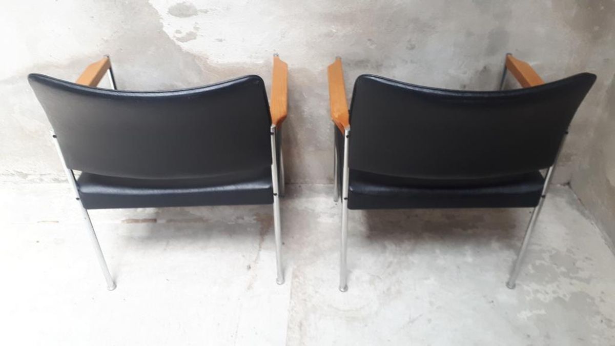 Set Van 2 Vintage Fauteuils Thereca Bauhaus Stijl Fauteuils image 12