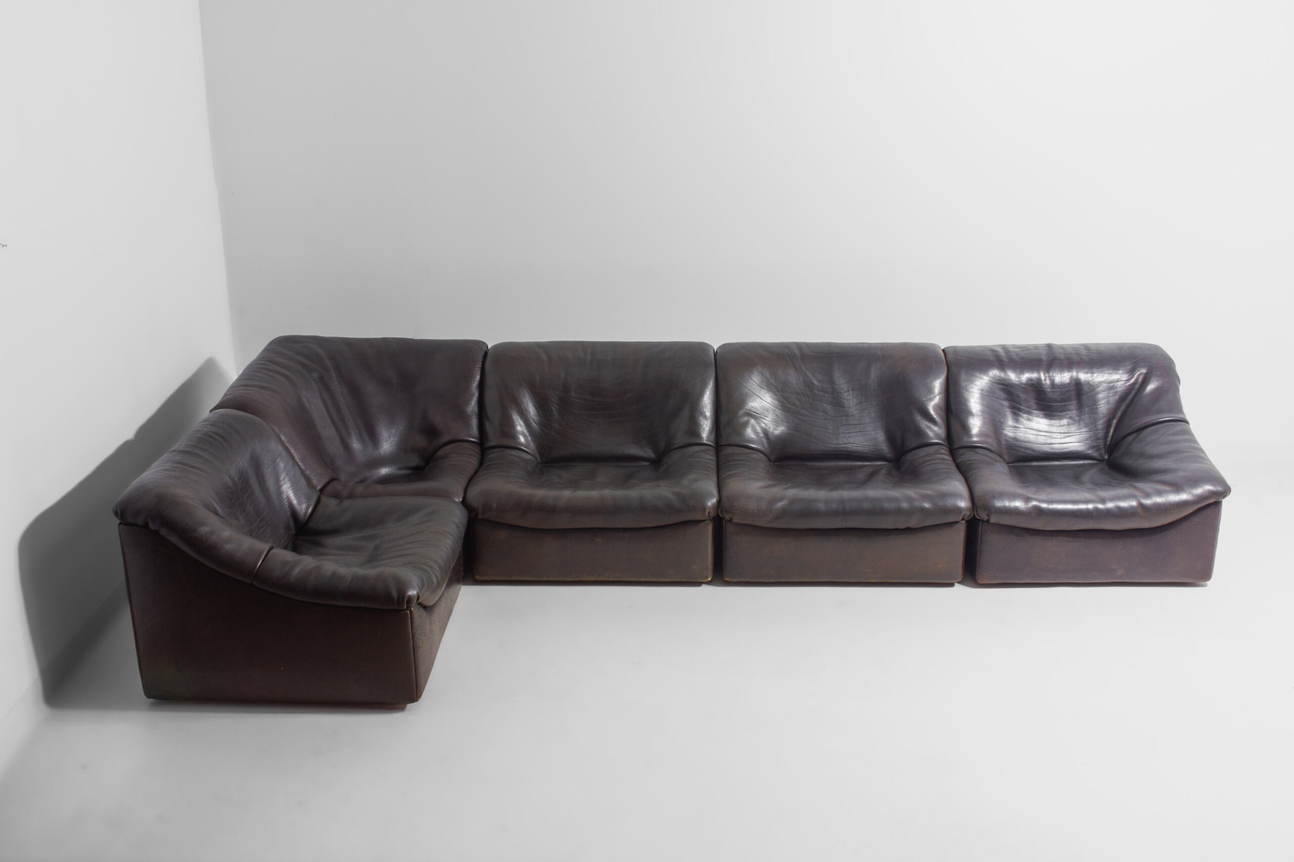 Modulaire Mid Century Lederen Bank Van De Sede (ds 46), Zwitserland 1970 image 5