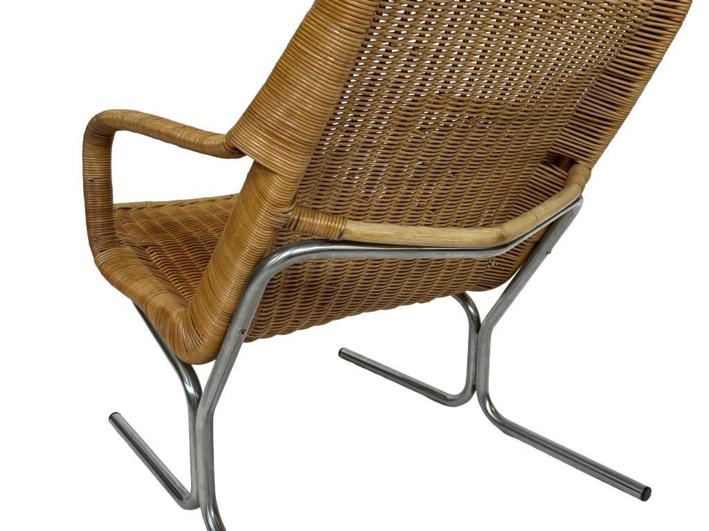 Vintage Rotan Fauteuil - Dirk Van Sliedregt Jaren 60 Design image 5