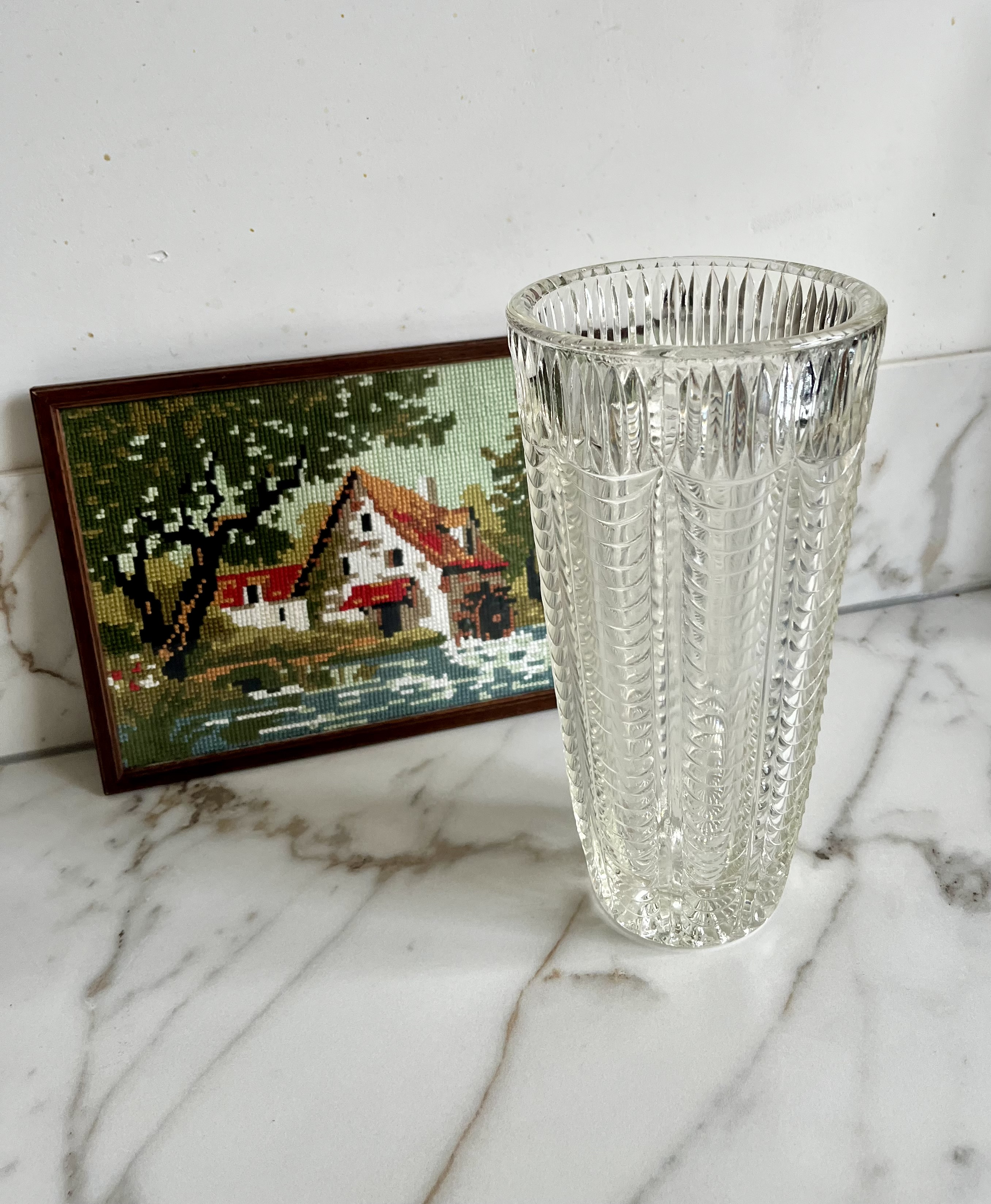 Jaren 50 Persglazen Vaas Uit Italie image 3