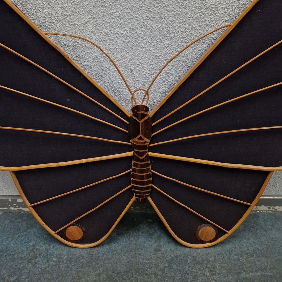 Xxl Vintage Vlinder Wandvlinder Bamboe En Stof image 6