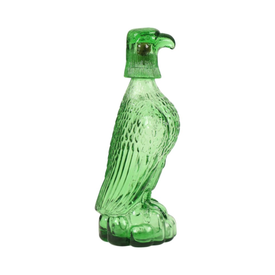 Groene Glazen Karaf Roofvogel Arend Bessi Italy 29cm image 9