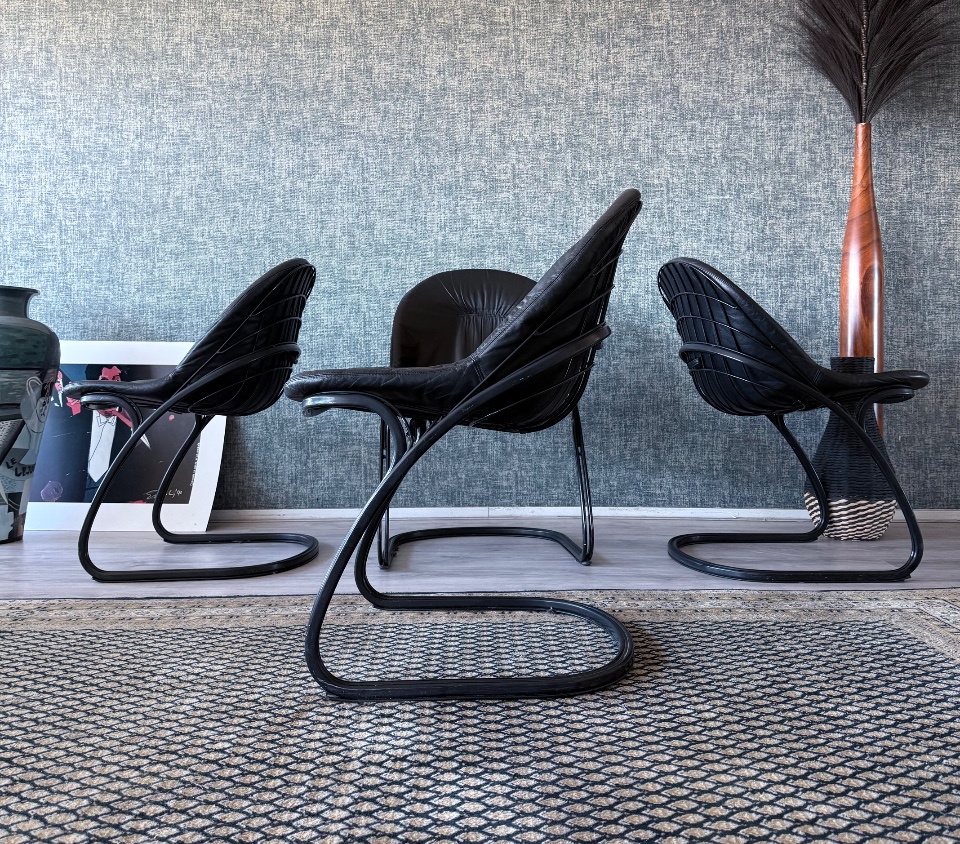 4X Pascale Dining Chairs By Gastone Rinaldi For Thema, 1970S image 34