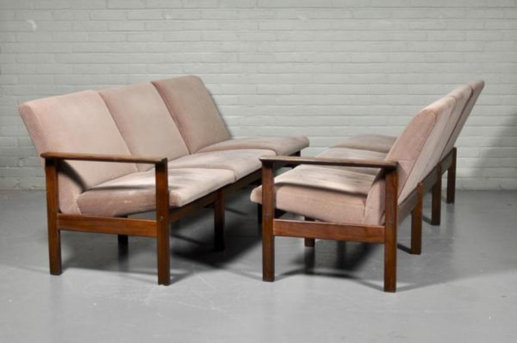 Vintage Deens Bankstel Set / Hoekbank image 20