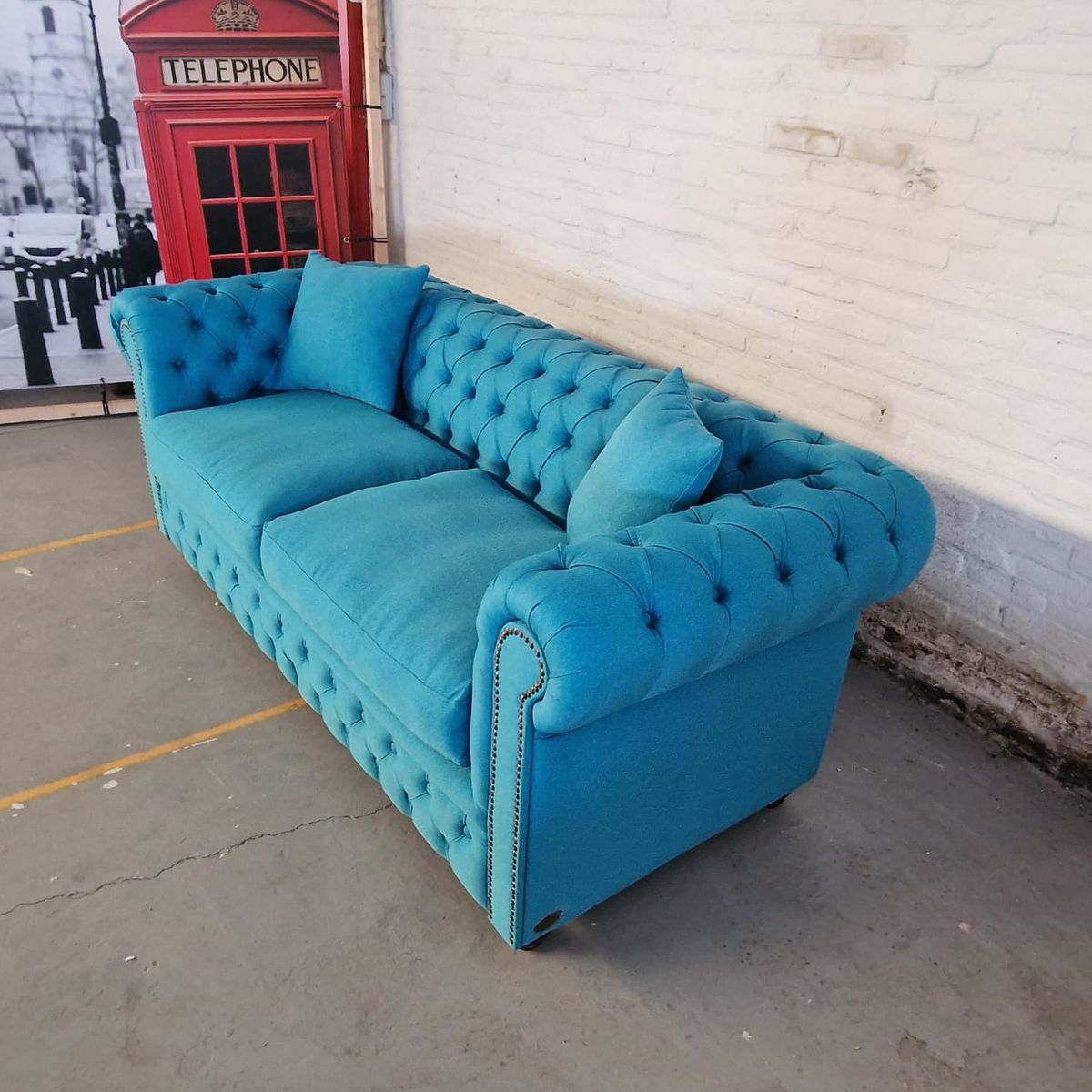 Chesterfield Bank Bahama Oceaanblauw (3-zits) image 6