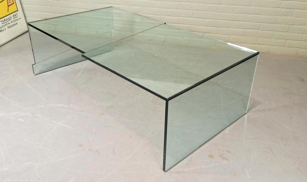 Vintage Design Glazen Salontafel, Postmoder image 13