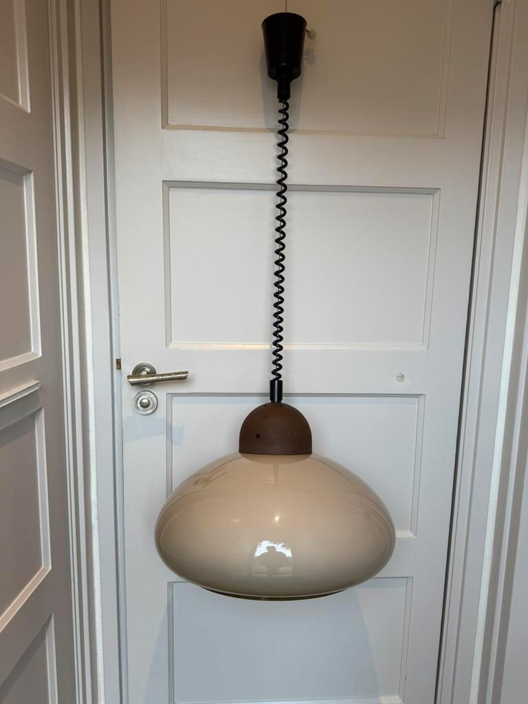 Mushroom Hanglamp Trekpendel Van Dijkstra, Jaren 70 image 3
