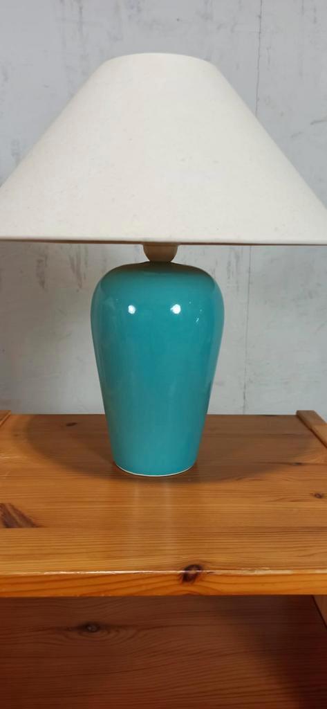 Set Van 2 Vintage Klassieke Tafellampen, Blauw / Turkoois image 7