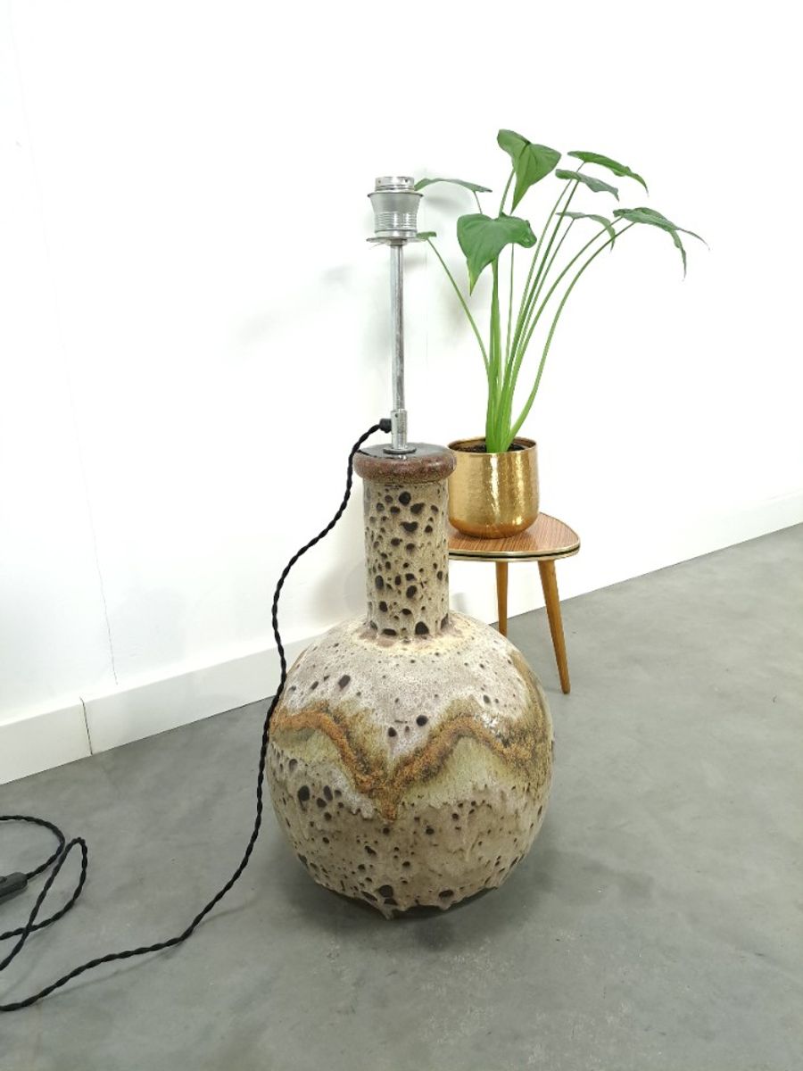 Oude Aardewerk Lampenvoet, Vloerlamp image 5