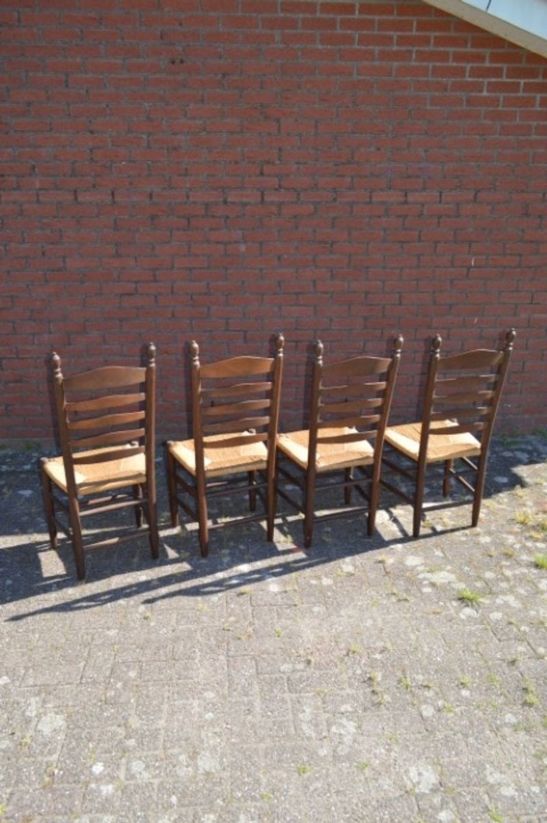 Knopstoelen Donker Eiken Set Van 4 image 8