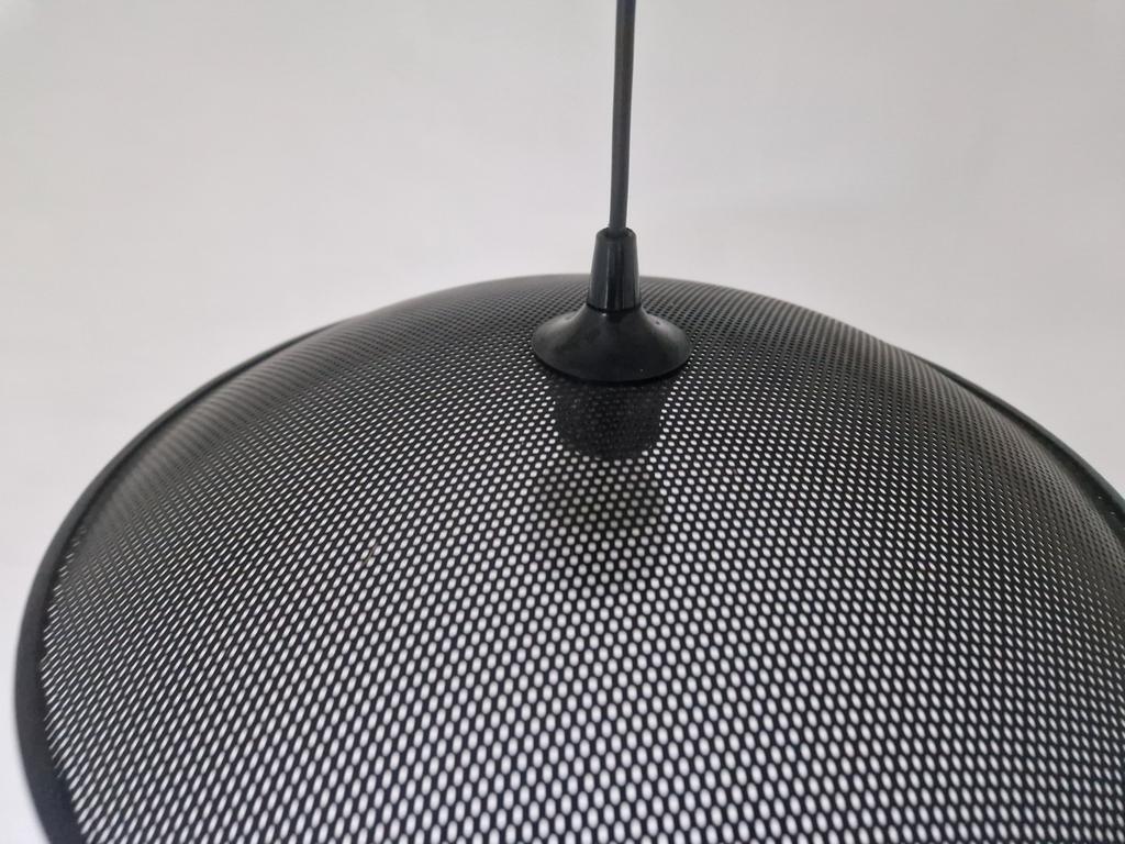Postmoderne Vintage Geperforeerd Metaal Hanglamp Zwart. image 8