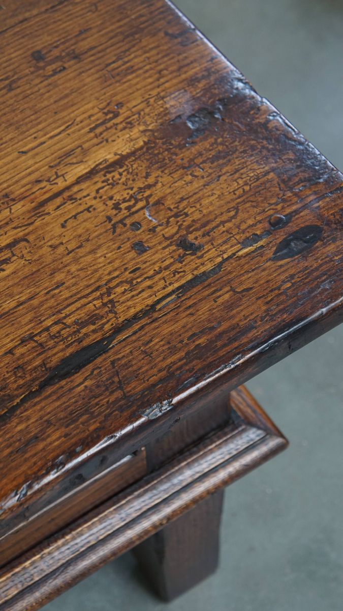 Prachtige Grote Antieke Salontafel Met Originele Details En Een Mooi Patina image 7