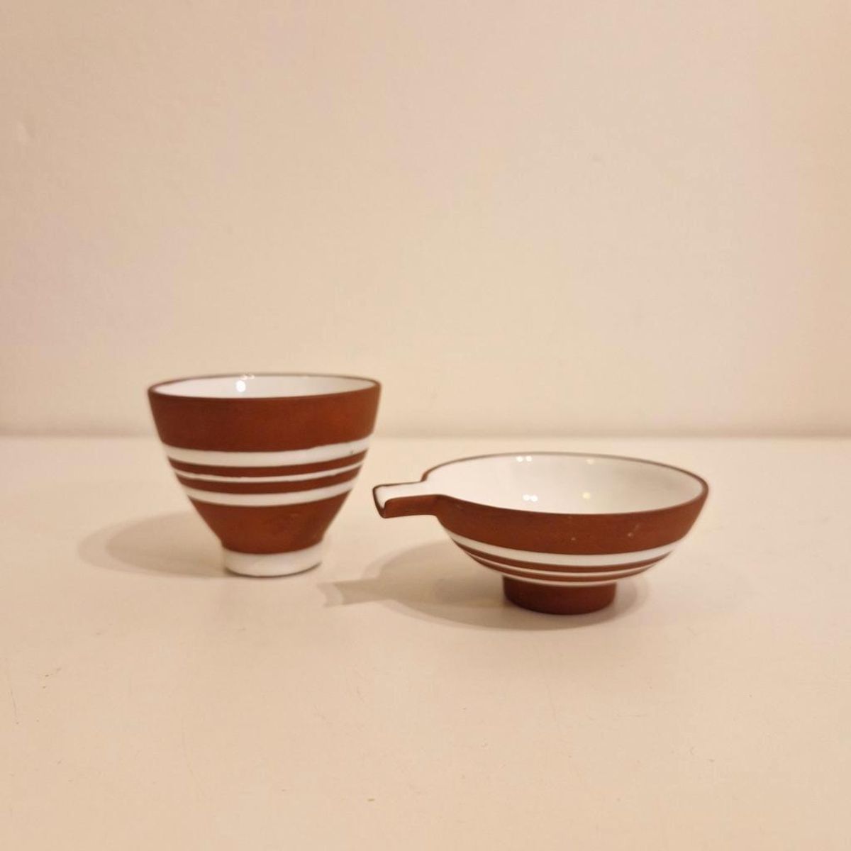 Vintage Keramiek Rook Setje Asbak Met Sigaret Bak Ravelli ? image 3