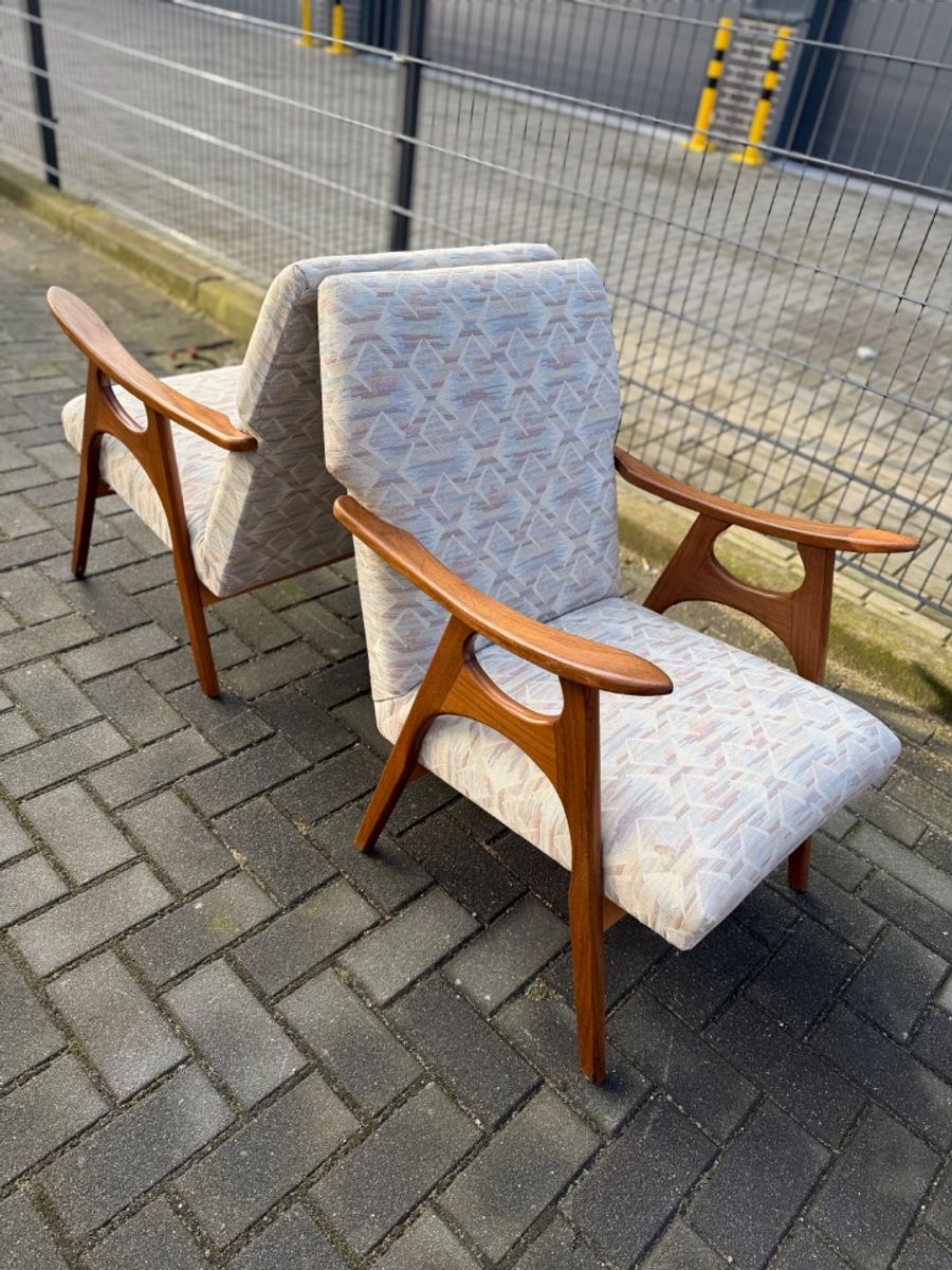 Set Van 2 Vintage Relax Stoelen image 6