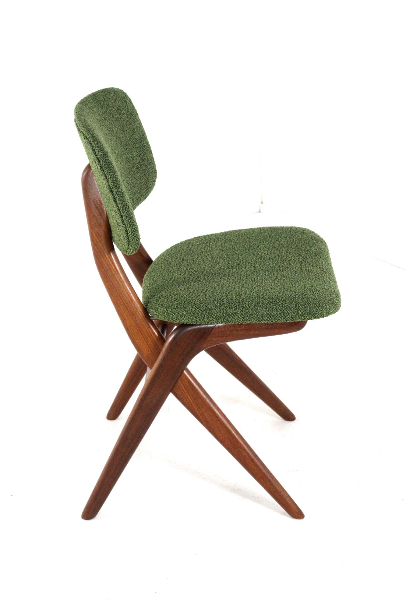 Set 6 Scissor Chairs Stoelen Attr Louis Van Teeffelen Vintage image 7