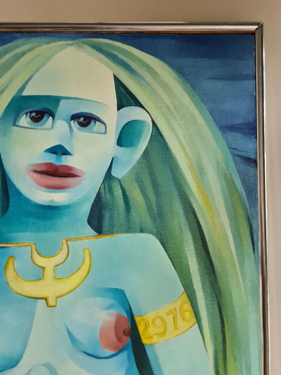 Surrealistisch Schilderij Van Een Fantasie Figuur - G. Deliège image 8