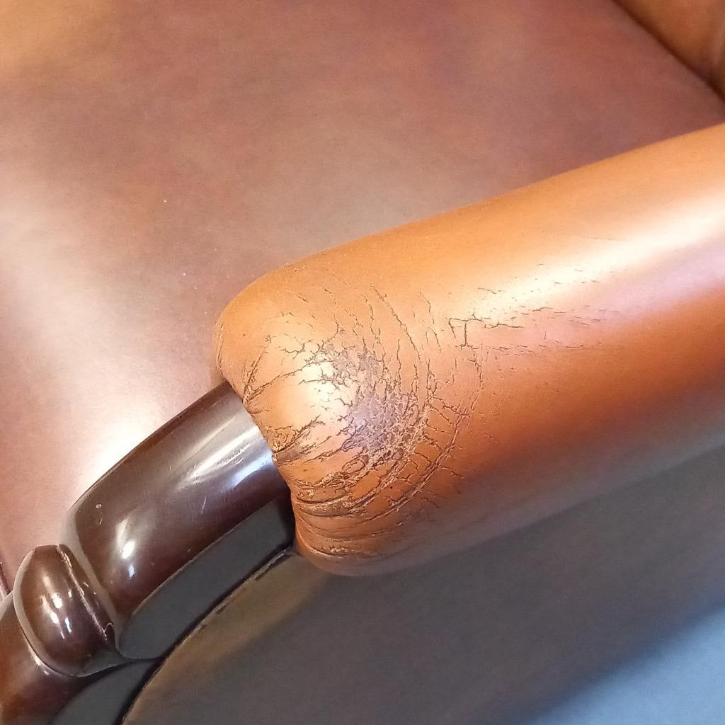 Elegante Vintage Leren Fauteuil Uit 1963 image 7