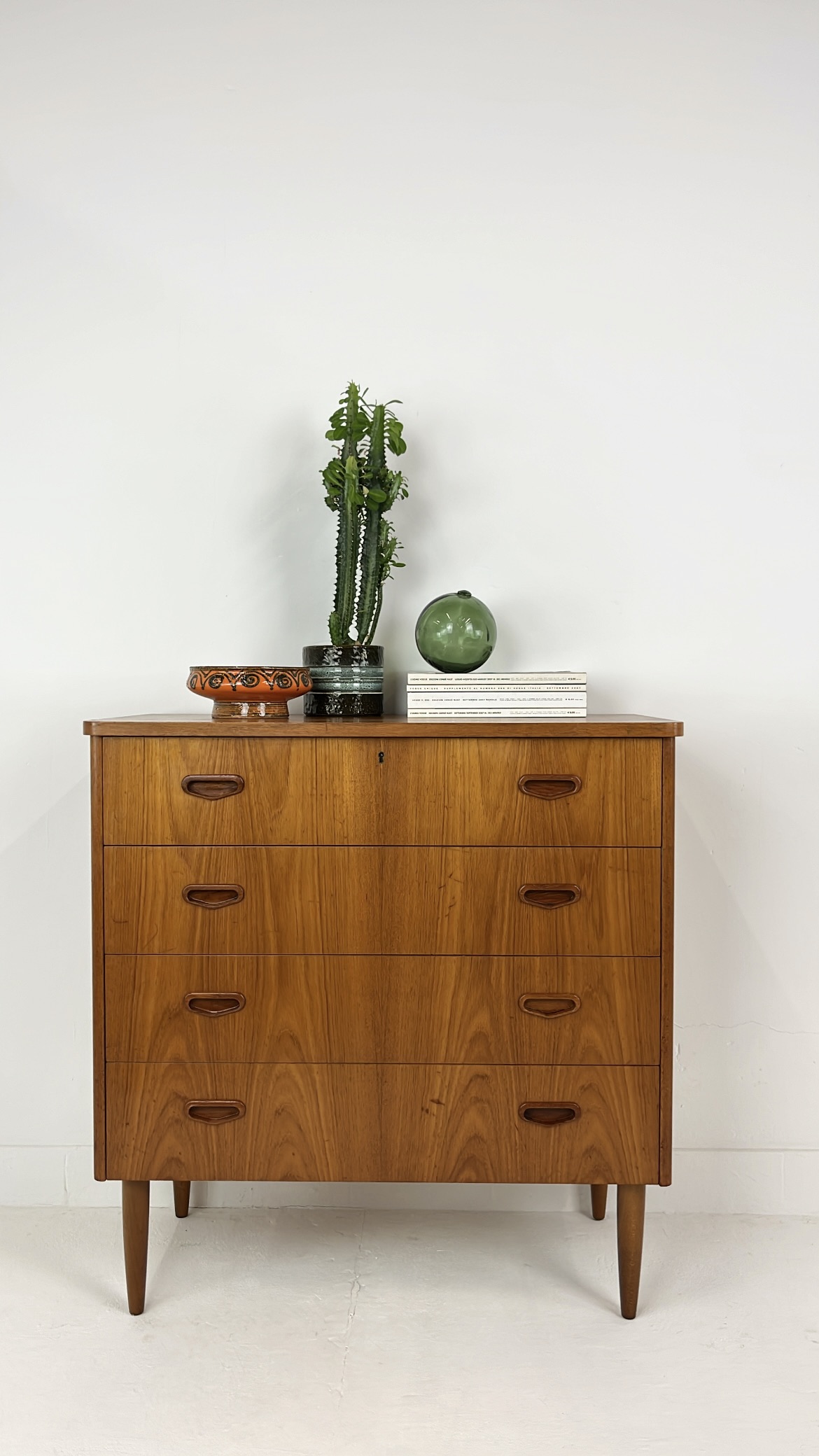 Scandinavisch Vintage Teak Fineren Ladekast Luvos image 10
