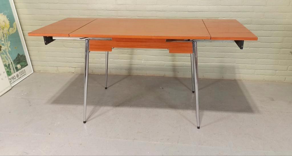 Vintage Formica Uitschuifbare Eettafel image 2