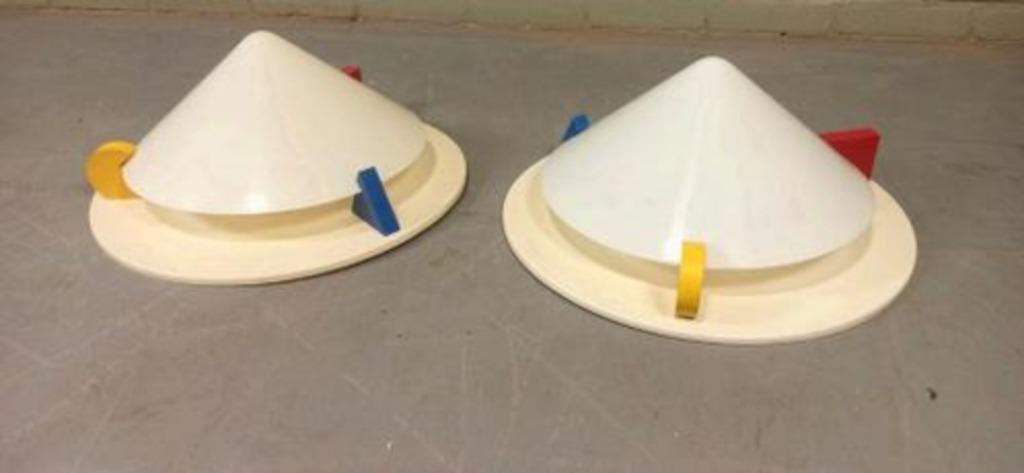 2 Vintage Ikea Memphis Milano Plafondlampen Wandlampen, Set image 13