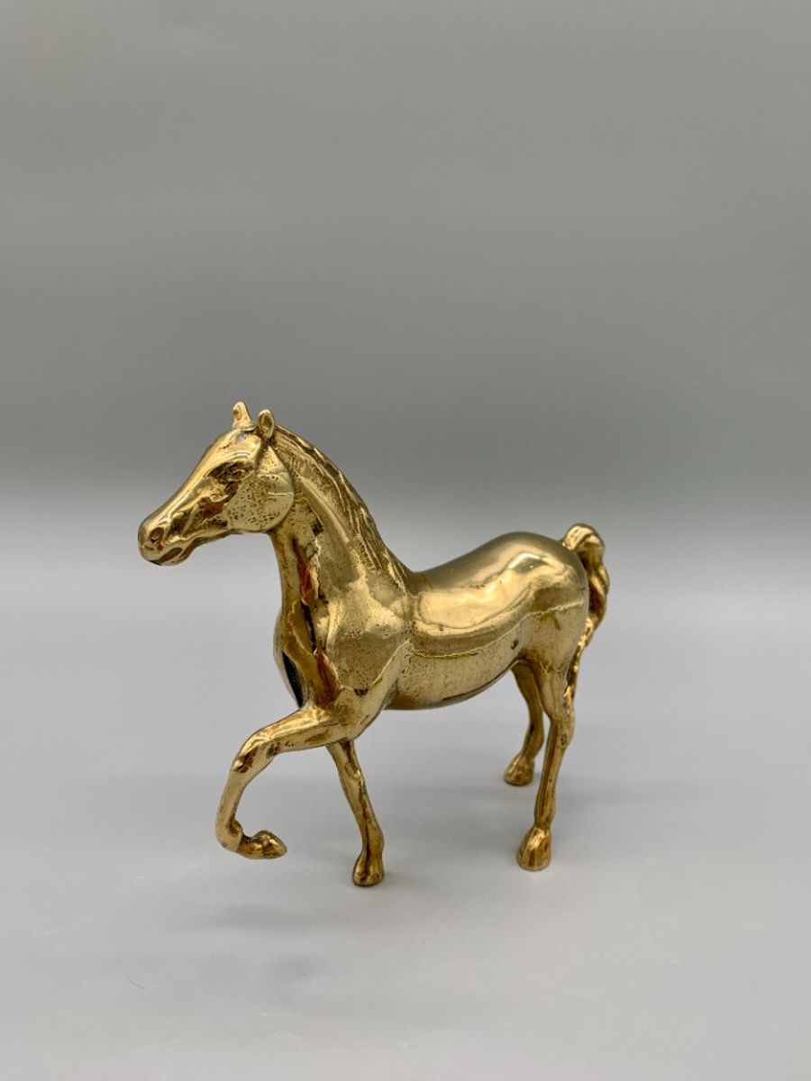Vintage Massief Messing Paard 60's image 3