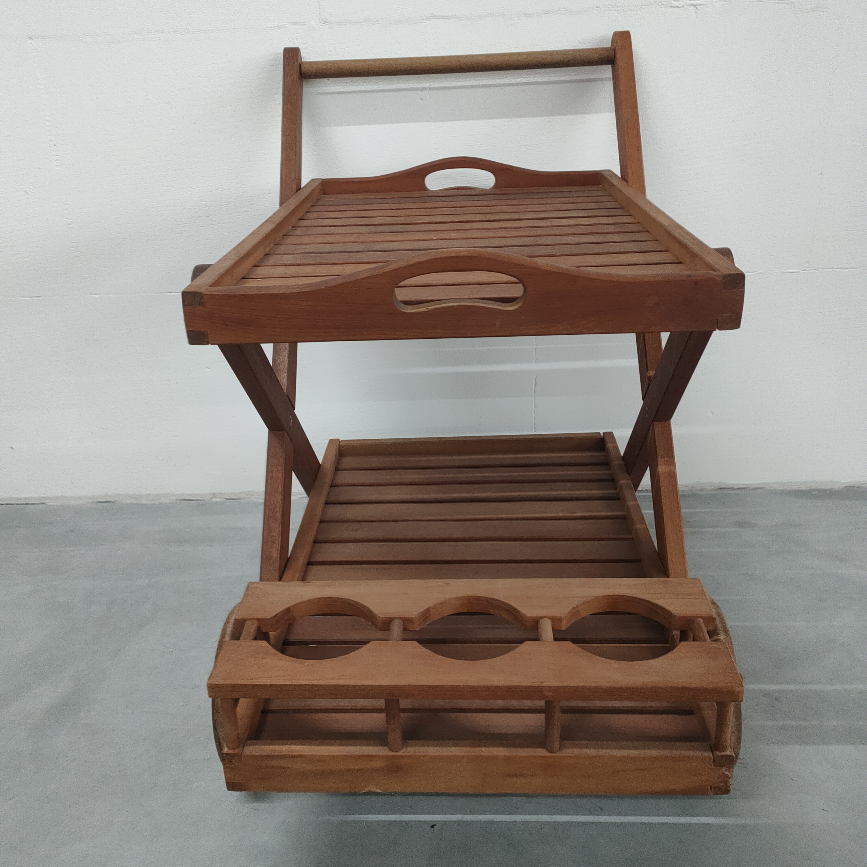 Houten Serveertrolley Met Afneembaar (dien)blad image 3
