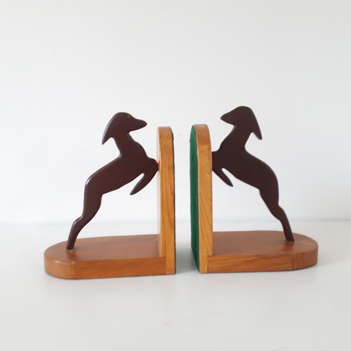 * 2 Vintage Boekensteunen Gazelle Beeld Boekensteun image 3