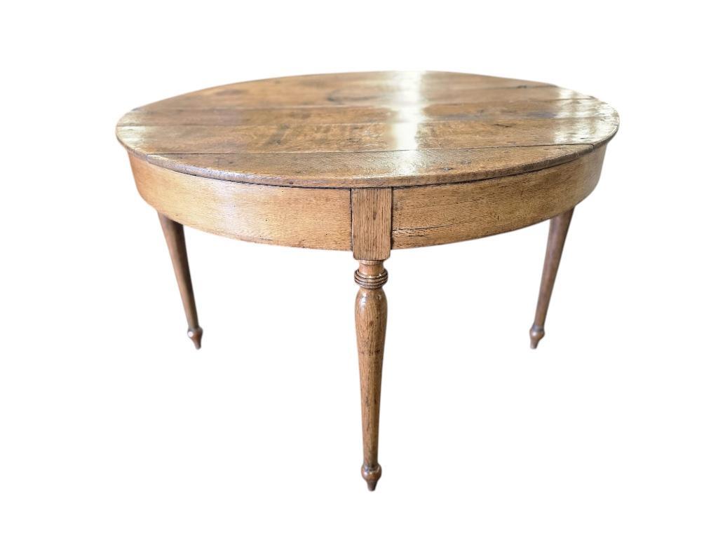 Brocante Houten Ronde Tafel / Consoletafel image 10