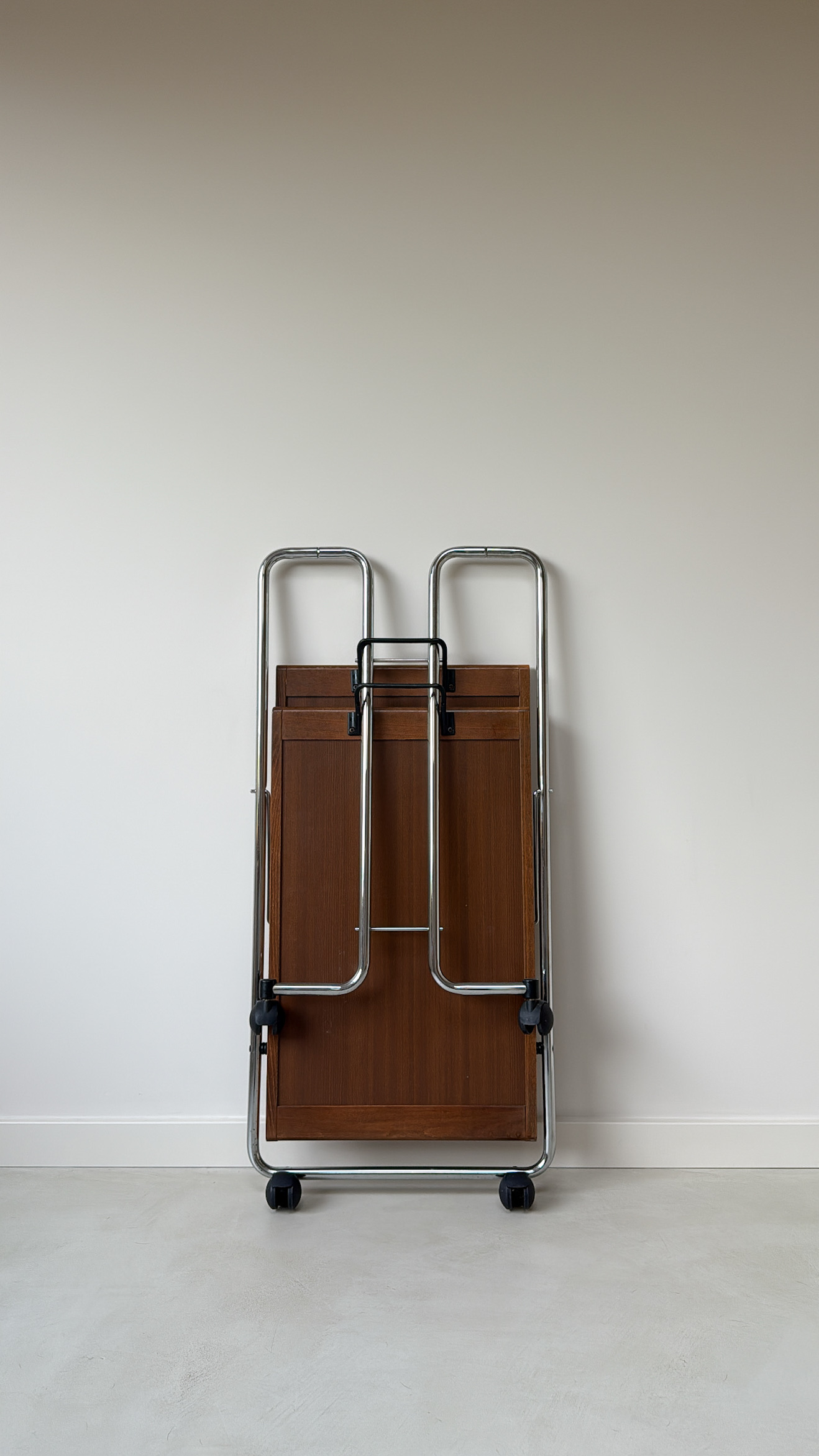 Vintage Mid Century Trolley / Serveerwagen Van Hout En Chroom image 10