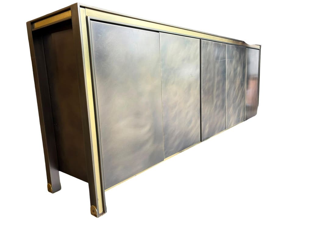 metalen dressoir Commode Mono MK104 103 cm metalen dressoir kast met planken (rode wijn) : Amazon.nl: Wonen & keuken