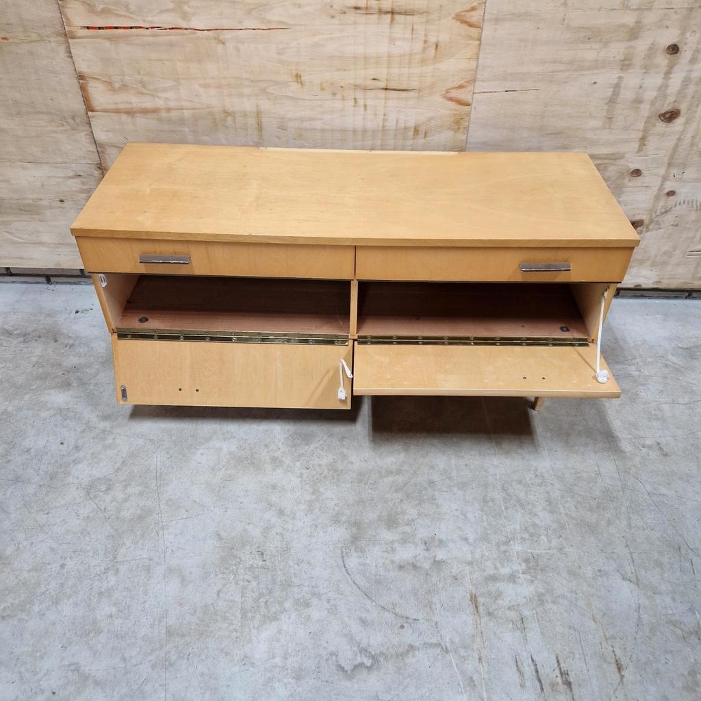 Vintage Dressoir Kastje Retro Dressoirtje Berken Fineer image 10