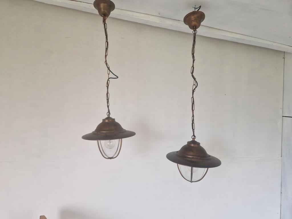 Een Paar Kooilampen Maritiem Massive Vintage. image 11