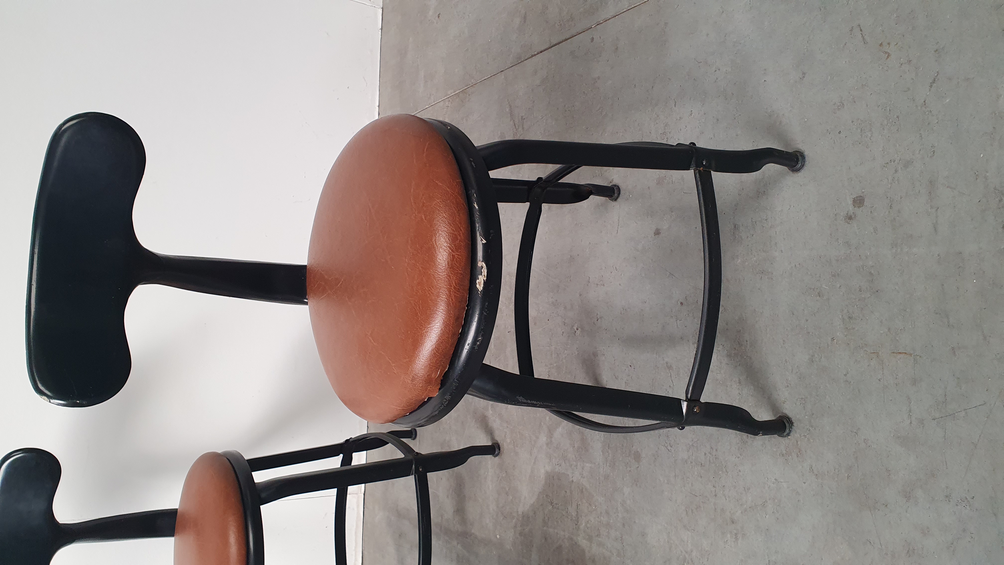 6x Chaise Nicolle Franse Industriële Metalen Design Stoelen image 5