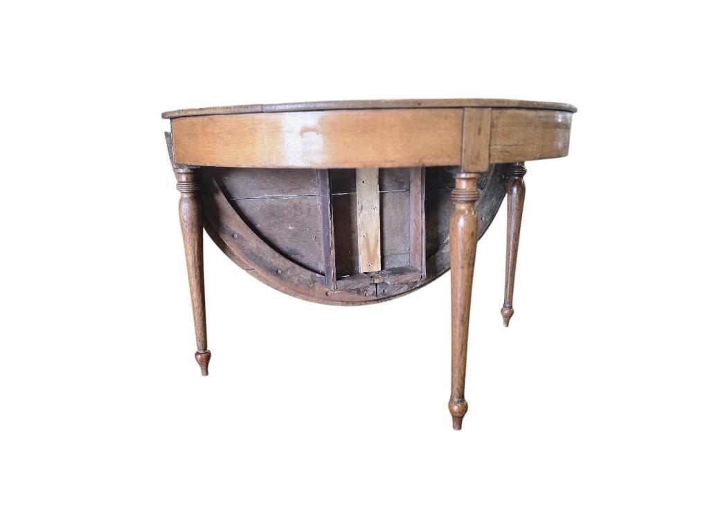 Brocante Houten Ronde Tafel / Consoletafel image 8