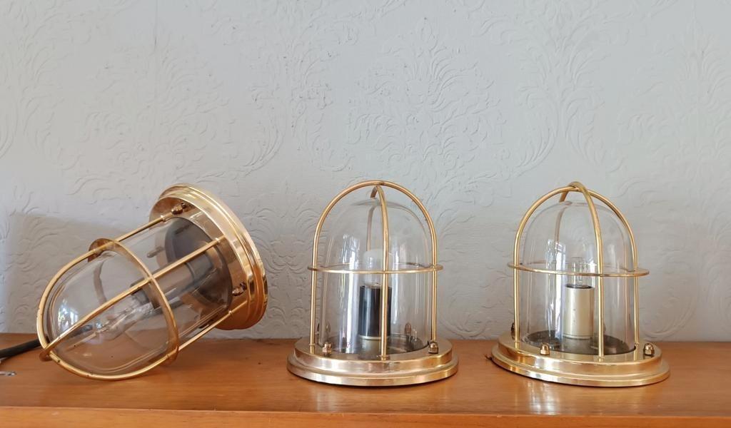 Set Van 3 Vintage Gouden Schip Stijl Plafondlampen image 11