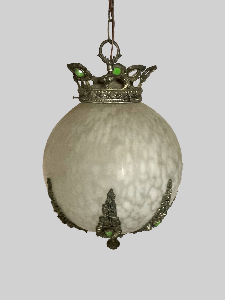 Art Deco Luster Met Gefumeerd Glas image 2