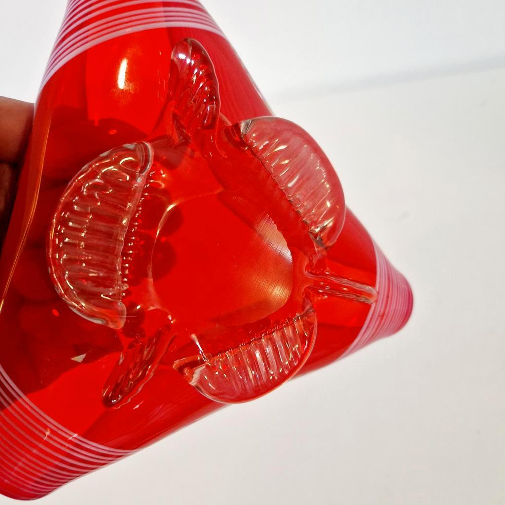 Vintage Glazen Schaal Mondgrblazen Kunst Glas Schaaltje image 5