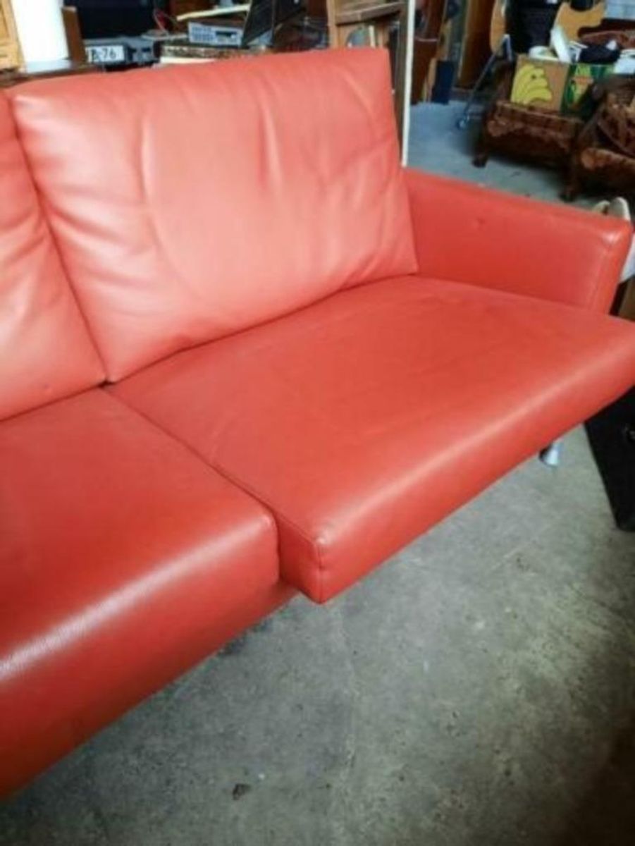 Leolux Paian Design Bank 2,5 Zits Rood Leder image 2