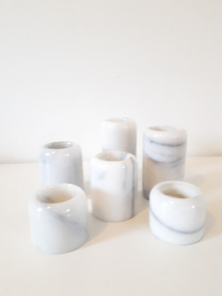 Vintage Kandelaars Van Marmer Waxinelicht Houders | Kerst image 3