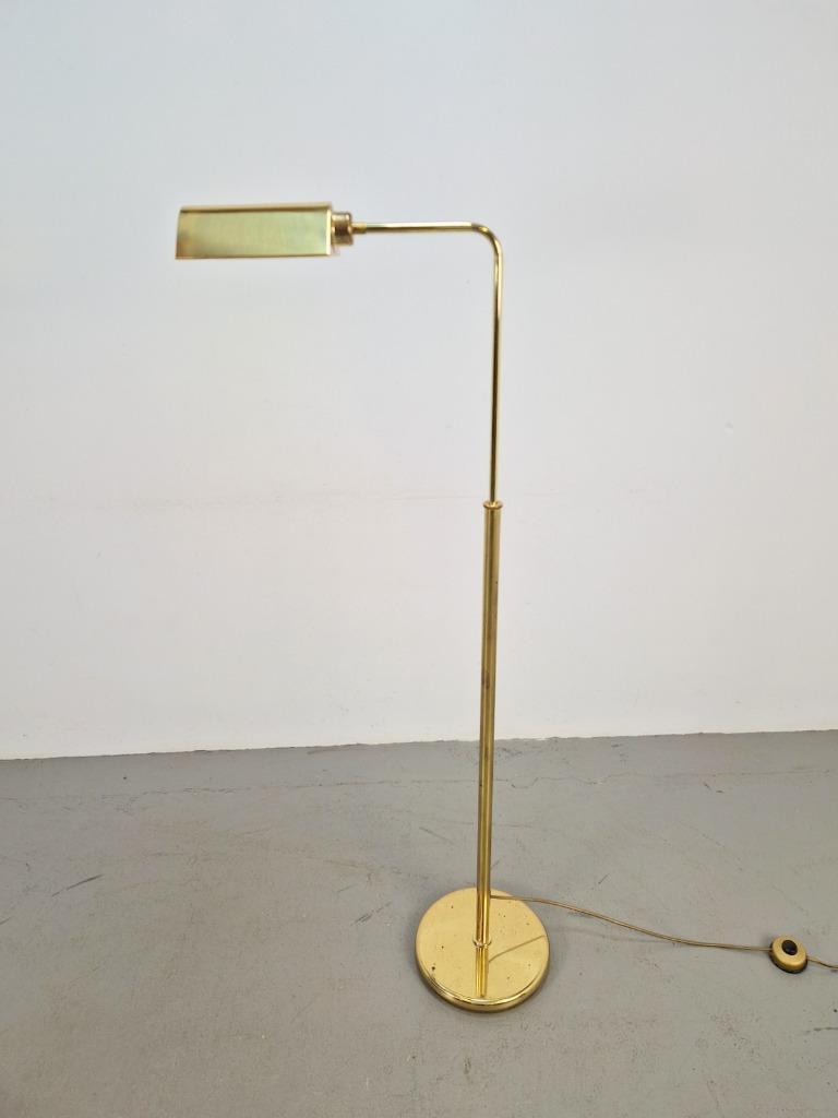 Regency Vloerlamp Messing Verstelbaar Leeslamp Italy ’70 image 3