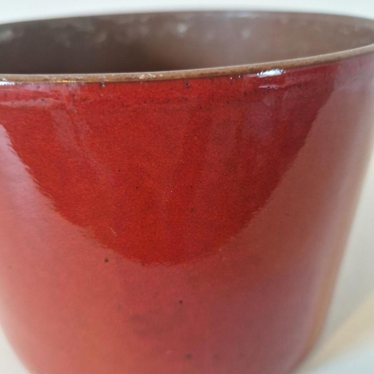 Vintage Bloempot Rood Oranje Keramieke Pot image 5