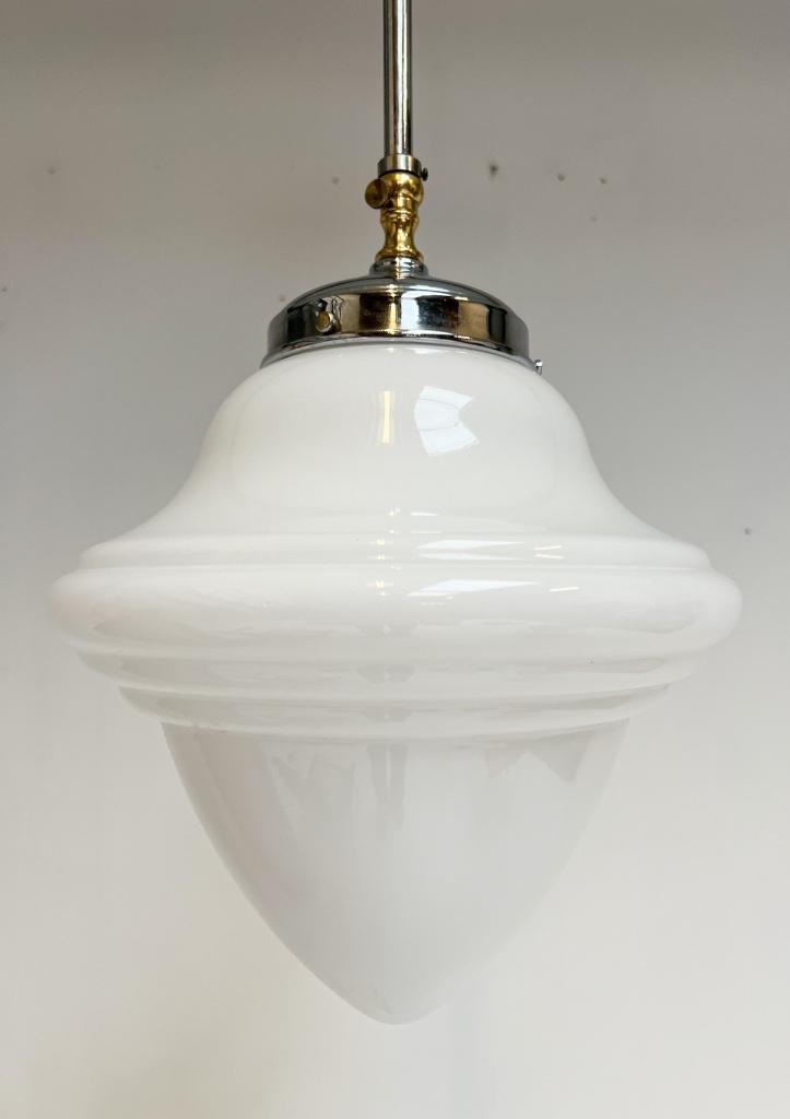 Opaalglazen Art Deco Plafondlamp Uit De 1960’s image 2