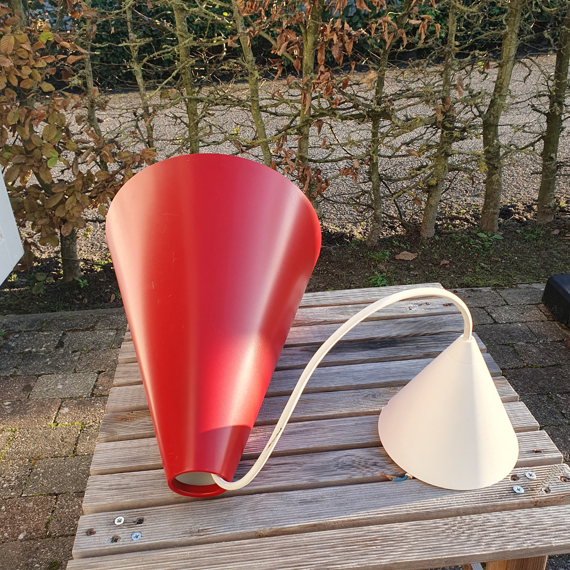 Vintage - Hanglamp - Kegelvorm - Rood - IKEA image 6